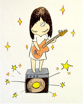 Guitar Girl by Yoshitomo Nara